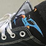 Skarpetki czarne – niebieski kurvinox