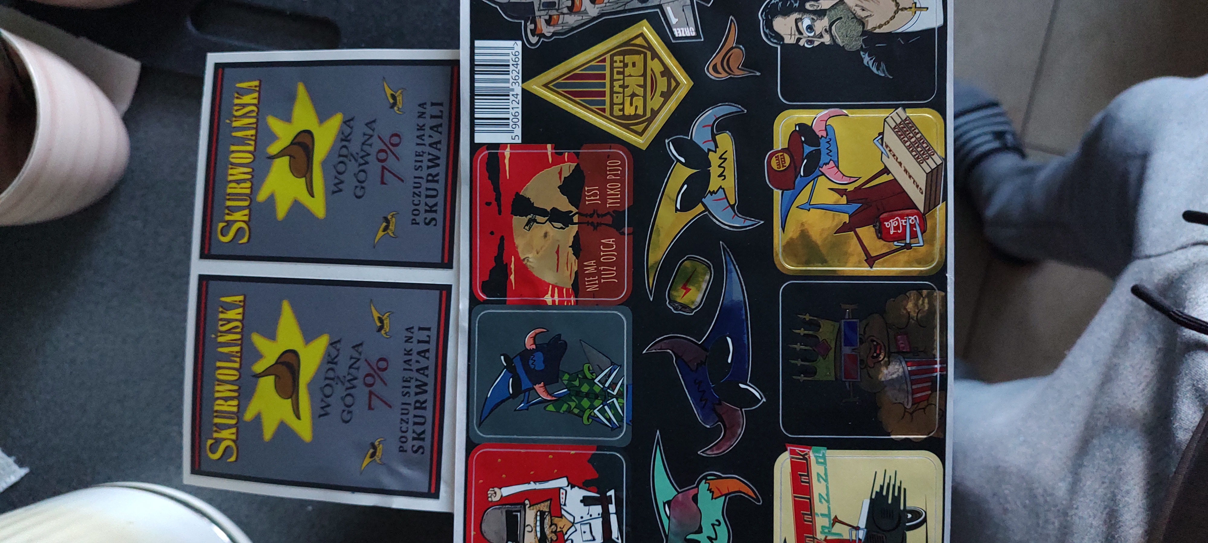 4 Etykiety samoprzylepne na butelkę - Skurwolańska, Ojczysta