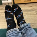 Skarpetki czarne – niebieski kurvinox