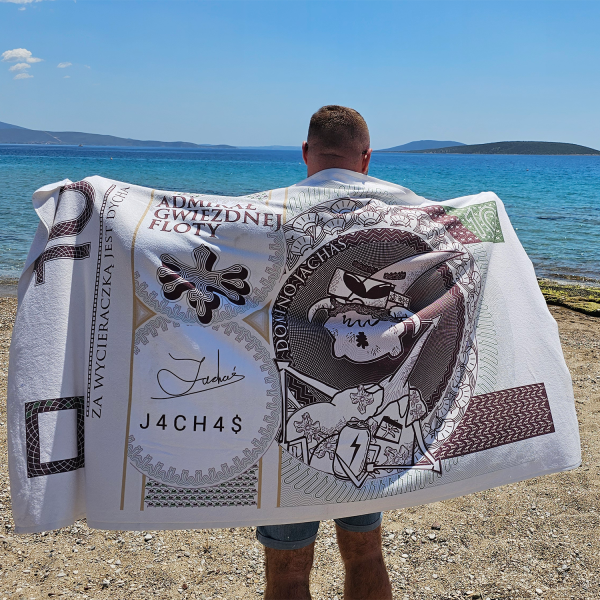Bardzo duży koc plażowy | Jachaś | za wycieraczką jest dycha 100x180cm - Image 2