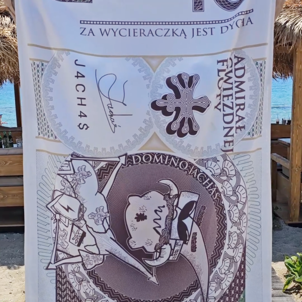 Bardzo duży koc plażowy | Jachaś | za wycieraczką jest dycha 100x180cm - Image 3