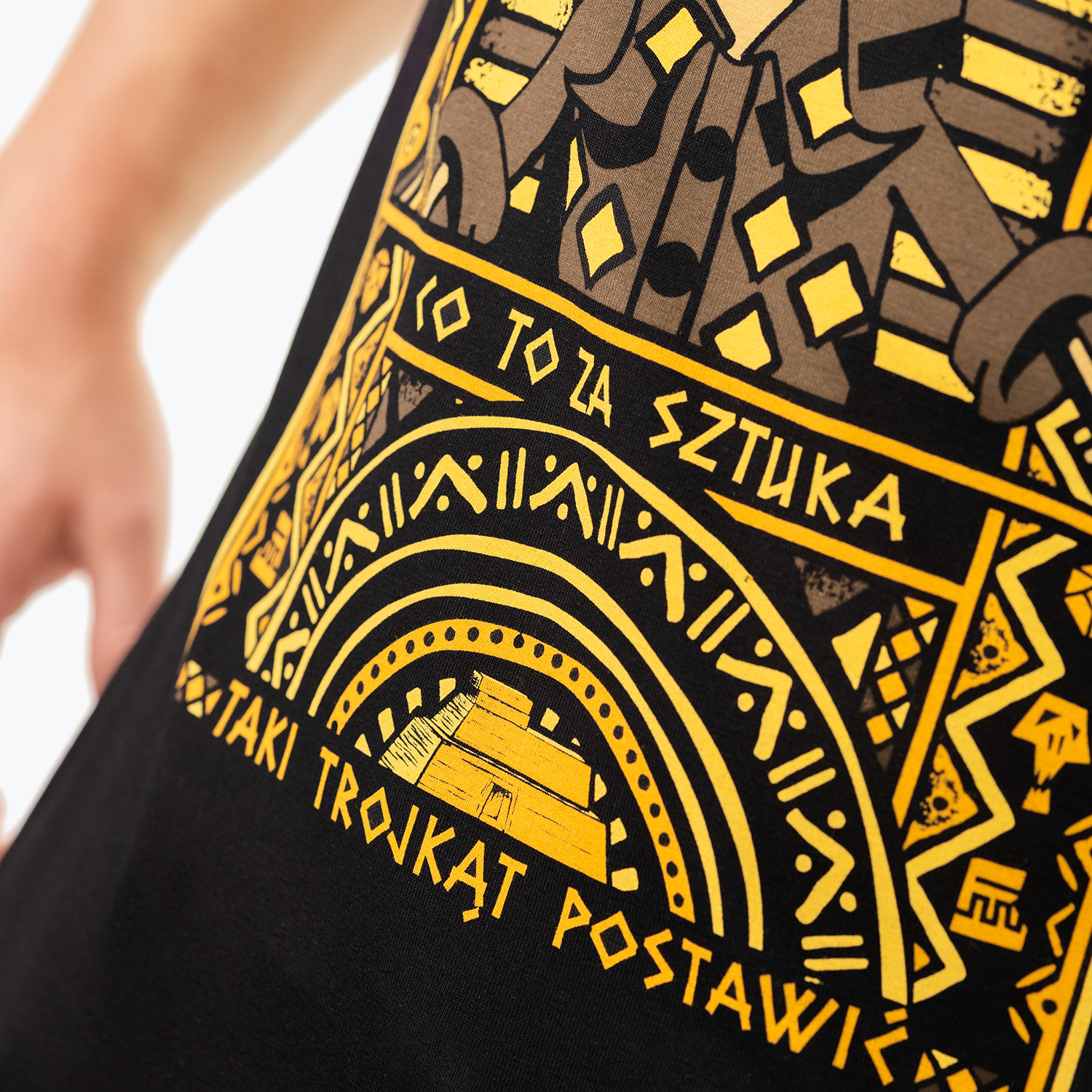 Koszulka czarna – Łęcina – Co to za sztuka taki trójkąt postawić - Image 3