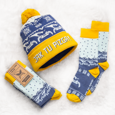 Zestaw świąteczny | Czapka + Skarpetki – Jak tu pizga